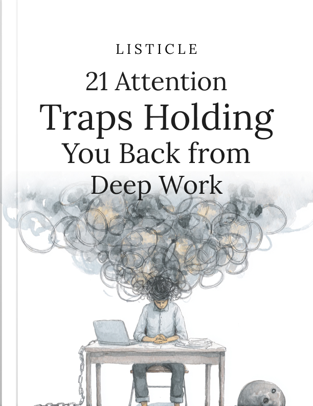 21 Attention Traps Holding You Back from Deep Work cover