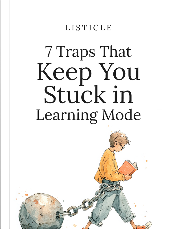 7 Traps That Keep You Stuck in Learning Mode cover